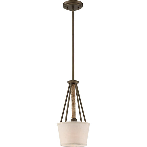 Nuvo Lighting Seneca 16in 1-Light Mini Pendant | Traditional Mahogany Bronze | Kitchen Island & Dining Room | 16in H, 144in Wire | Model 60-5898