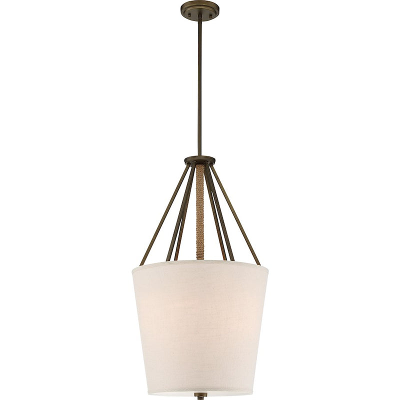 Nuvo Lighting Seneca 17in 3-Light Pendant | Transitional Mahogany Bronze | Kitchen Island & Dining Room | 30.38in H | Model 60-5899