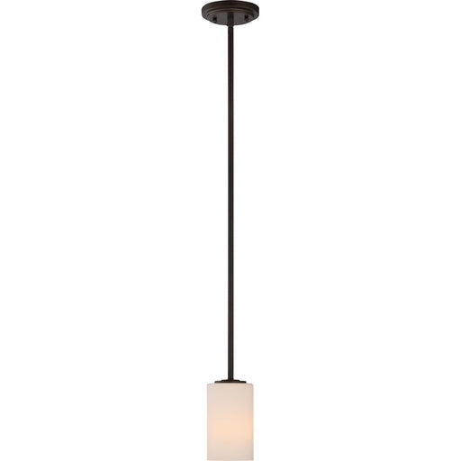 Nuvo Lighting Willow 1-Light Mini Pendant | Traditional Aged Bronze and White Glass | Kitchen Island & Dining Room | 3.875 x 44.625 in | Model 60-5908