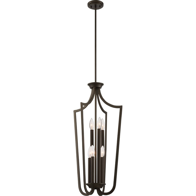 Nuvo Lighting Laguna 17in 6-Light Pendant | Traditional Aged Bronze Caged | Kitchen Island & Dining Room | 17 x 17 x 71 in | Model 60-5977