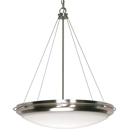 Nuvo Polaris 23in 3-Light Pendant | Brushed Nickel and Opal White Glass | Kitchen Island & Dining Room | 23 x 23 x 30 in | Model 60-610
