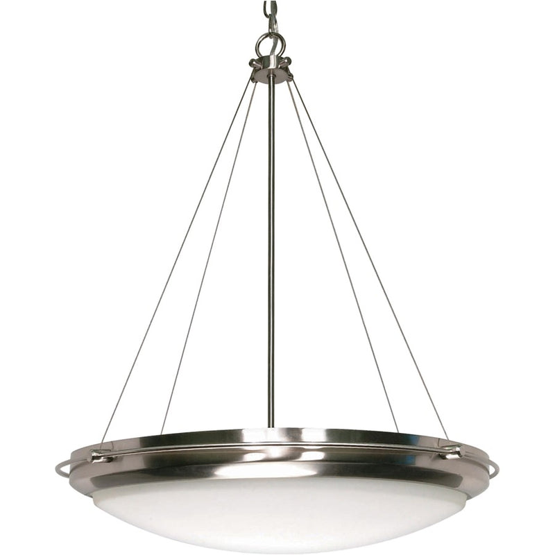 Nuvo Polaris 23in 3-Light Pendant | Brushed Nickel and Opal White Glass | Kitchen Island & Dining Room | 23 x 23 x 30 in | Model 60-610
