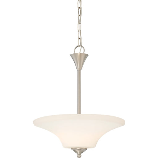 Nuvo Lighting Fawn 20in 2-Light Pendant | Traditional Brushed Nickel | Kitchen Island & Dining Room | 19.75 in H | Model 60-6207