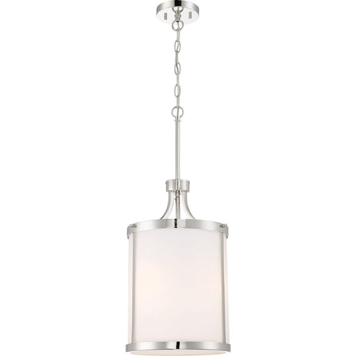 Nuvo Lighting Denver 3-Light Pendant | Traditional Polished Nickel | Kitchen Island & Dining Room | 18.75 in H | Model 60-6226