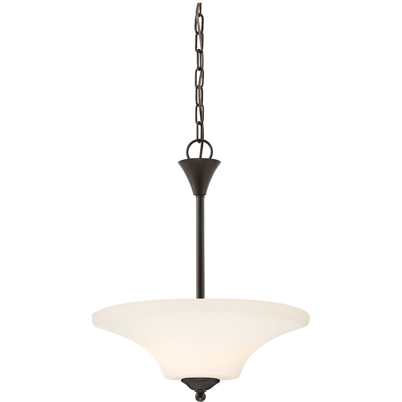 Nuvo Lighting Fawn 20in 2-Light Pendant | Traditional Mahogany Bronze | Kitchen Island & Dining Room | 19.75 in H | Model 60-6307