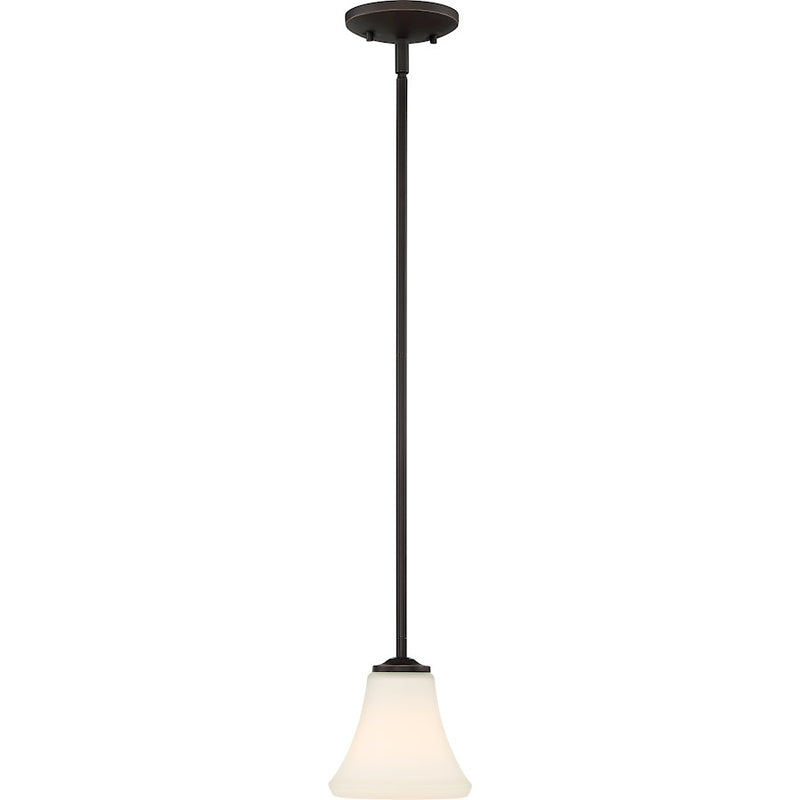 Nuvo Lighting Fawn 1-Light Mini Pendant | Traditional Mahogany Bronze | Kitchen Island & Dining Room Accent | 6.75in H, 100W Incandescent | Model 60-6313
