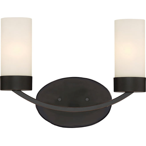 Nuvo Lighting Denver 2-Light Vanity Light | Traditional Mahogany Bronze | Bathroom Vanity & Powder Room | 14 x 10 x 7 in | Model 60-6322