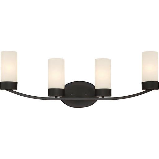 Nuvo Lighting Denver 29in 4-Light Vanity | Traditional Mahogany Bronze | Bathroom Vanity | 29 x 10 in | Model 60-6324