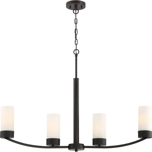 Nuvo Lighting Denver 34in 4-Light Island Pendant | Transitional Mahogany Bronze | Kitchen Island | 34 x 4 x 18 in | Model 60-6328