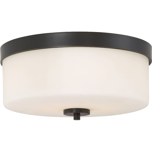 Nuvo Lighting Denver 2-Light Flush Mount | Traditional Mahogany Bronze | Hallway & Bathroom Ceiling Light | 6.38 in H | Model 60-6331