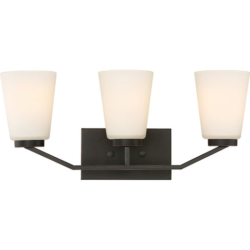 Nuvo Lighting Nome 21in 3-Light Vanity Light | Transitional Mahogany Bronze | Bathroom Vanity | 21 x 9.25 in | Model 60-6343