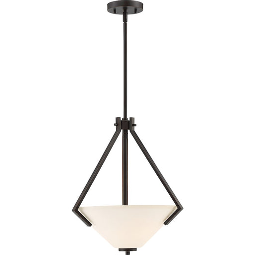 Nuvo Lighting Nome 16in 2-Light Pendant | Transitional Mahogany Bronze | Kitchen Island & Dining Room | 16 x 16 x 18 in | Model 60-6347