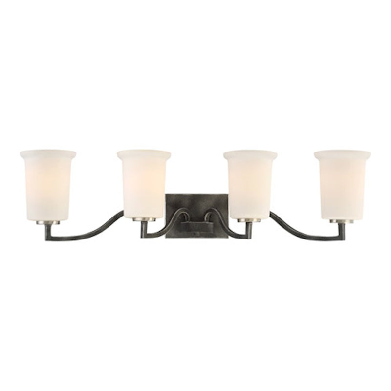Nuvo Lighting Chester 33.5in 4-Light Vanity Light | Traditional Iron Black | Bathroom & Powder Room | 33.5 x 7.75 in | Model 60-6374