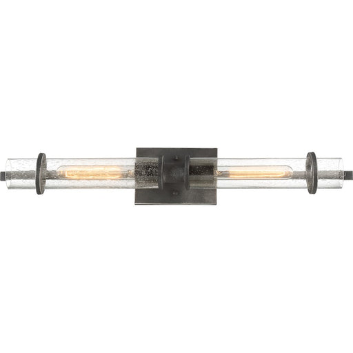 Nuvo Lighting Donzi 27.5in 2-Light Vanity | Transitional Iron Black | Bathroom Vanity Light | 27.5 x 4.5 in | Model 60-6382