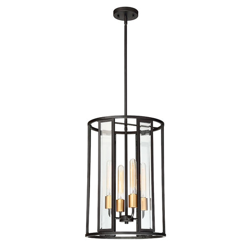 Nuvo Lighting Payne 4 Light Foyer Pendant, Beveled/Midnight Bronze