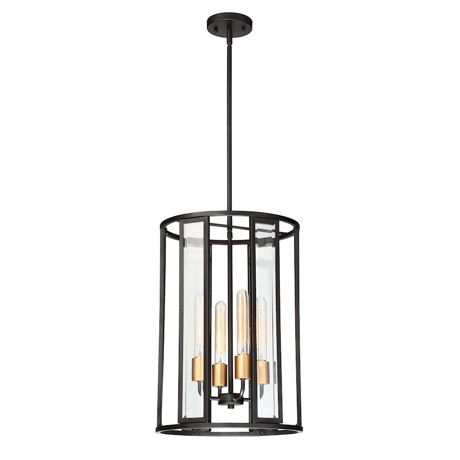 Nuvo Lighting Payne 4 Light Foyer Pendant, Beveled/Midnight Bronze