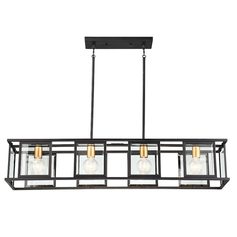 Nuvo Lighting Payne 4 Light Island Pendant, Beveled/Midnight Bronze