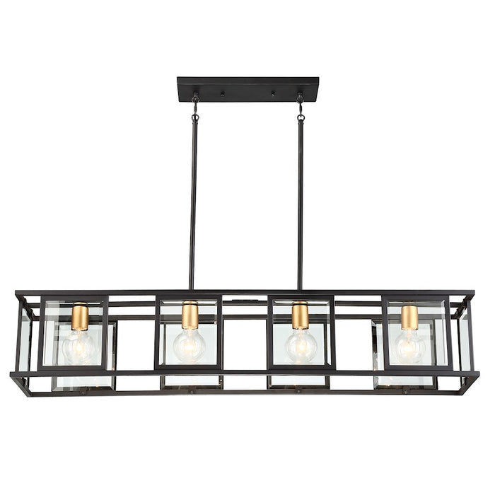 Nuvo Lighting Payne 4 Light Island Pendant, Beveled/Midnight Bronze