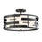 Nuvo Lighting Lansing 3-LT Semi Flush, White/Opal Diffuser Black