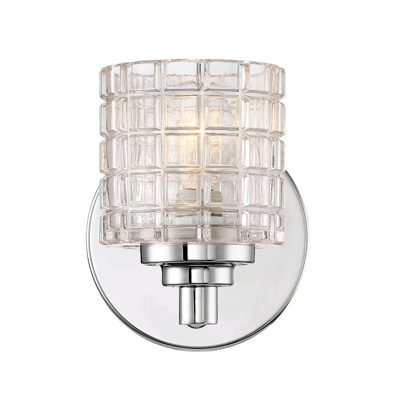 Nuvo Lighting Votive 1 Light Wall Sconce, Clear Glass, Polished Nickel