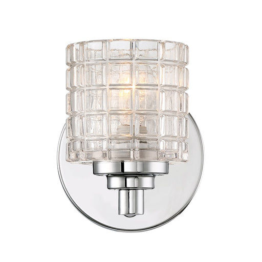 Nuvo Lighting Votive 1 Light Wall Sconce, Clear Glass, Polished Nickel
