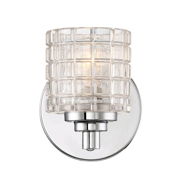 Nuvo Lighting Votive 1 Light Wall Sconce, Clear Glass, Polished Nickel