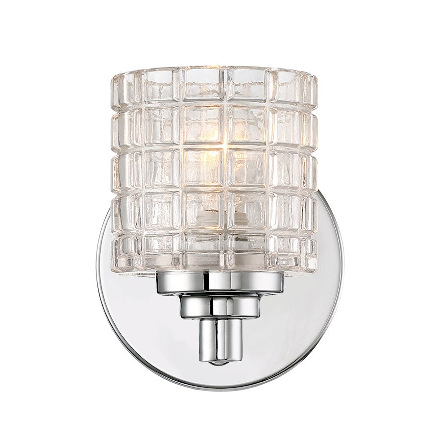 Nuvo Lighting Votive 1 Light Wall Sconce, Clear Glass, Polished Nickel