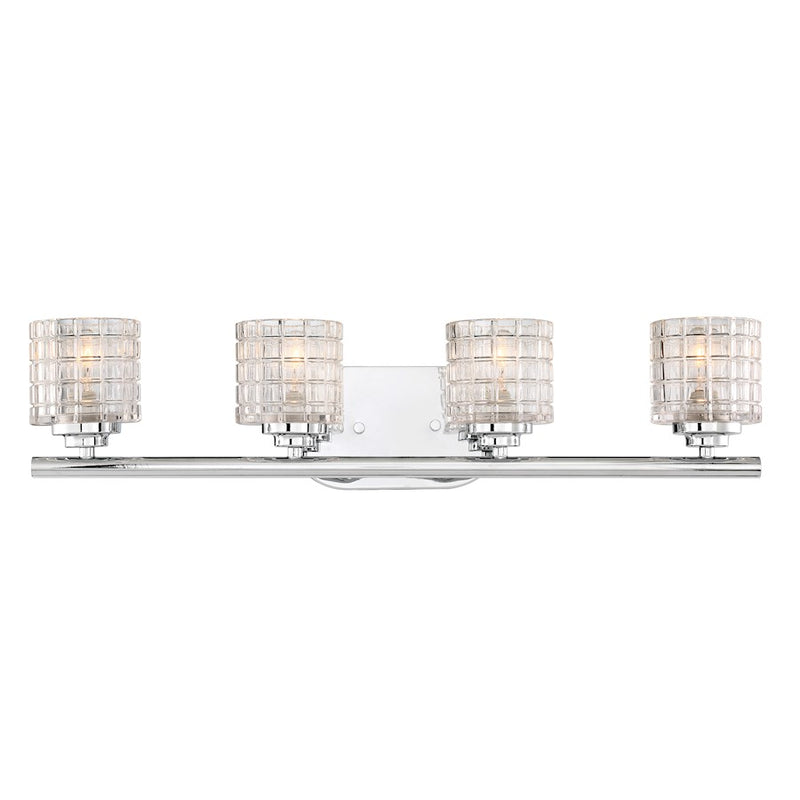 Nuvo Lighting Votive Vanity, Clear Glass, Polished Nickel