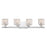 Nuvo Lighting Votive Vanity, Clear Glass, Polished Nickel
