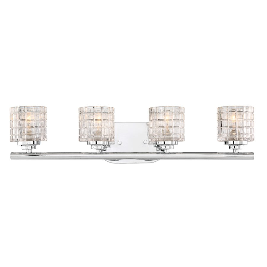 Nuvo Lighting Votive Vanity, Clear Glass, Polished Nickel