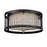 Nuvo Lighting Pratt 3 Light Flush Mount, White/Black, Brushed Nickel