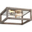 Nuvo Lighting Bliss 2 Flush Mount Driftwood, Polished Nickel Accents