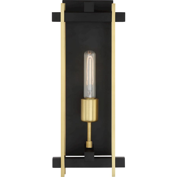 Nuvo Lighting Marion 1 Light Sconce Aged Bronze, Natural Brass Accents