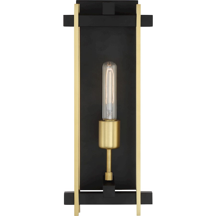 Nuvo Lighting Marion 1 Light Sconce Aged Bronze, Natural Brass Accents