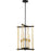 Nuvo Lighting Marion 4 Light Pendant Aged Bronze, Natural Brass Accents