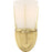 Nuvo Lighting Serene 1 Light Sconce, Satin White Glass, Natural Brass