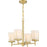 Nuvo Lighting Serene 4 Light Sconce, Satin White Glass, Natural Brass
