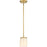 Nuvo Lighting Serene 1 Light Mini Pendant, Satin White/Natural Brass