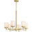 Nuvo Lighting Serene 6 Light Chandelier, Satin White/Natural Brass