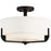 Nuvo Lighting Frankie 3 Light Semi Flush, Cream Shade/Frosted/Bronze