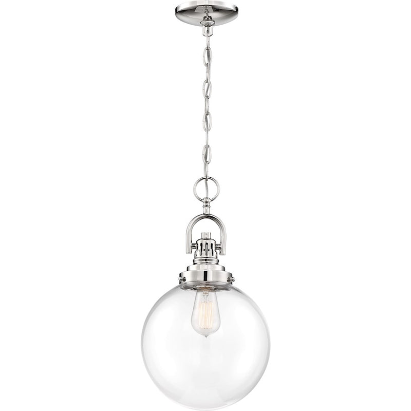 Nuvo Lighting Skyloft 1-Light Pendant | Industrial Aged Bronze and Clear Glass | Kitchen Island & Dining Room | 9.88 x 17.63 in | Model 60-6673