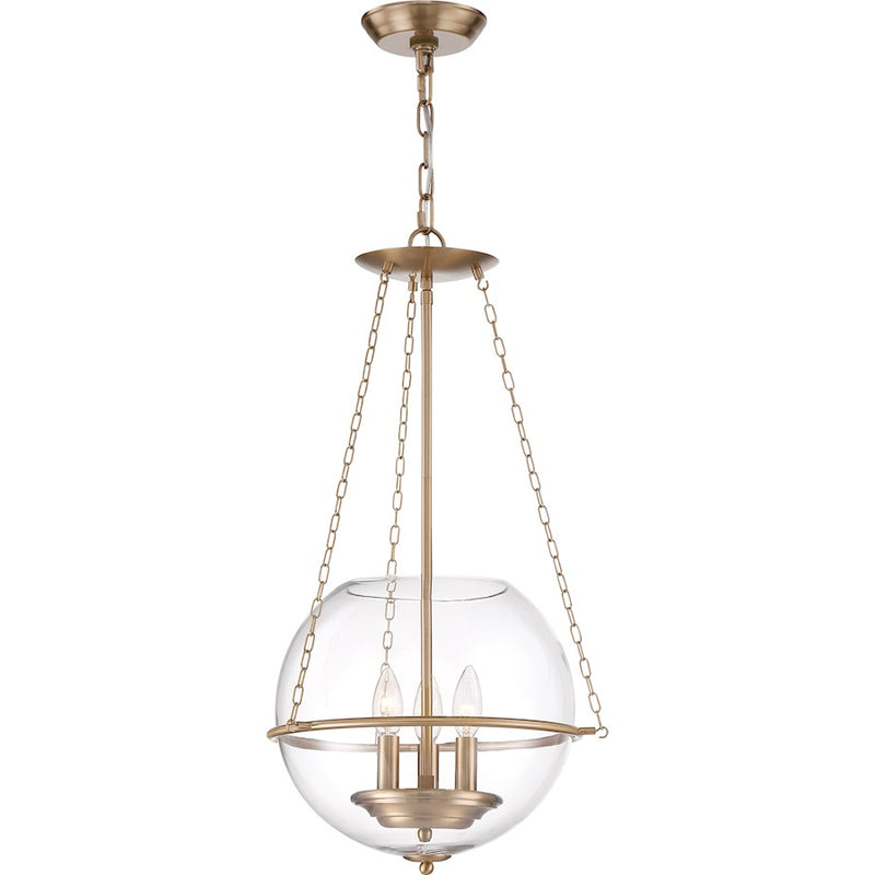Nuvo Lighting Odessey 18.5in 4-Light Pendant | Transitional Polished Nickel and Clear Glass | Kitchen Island & Dining Room | 18.5 x 18.5 x | Model 60-6953