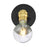 Nuvo Lighting Mantra 1 Light Sconce, Black/Brass Accents