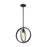 Nuvo Lighting Augusta 1 Light Mini Pendant, Black/Wood