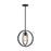 Nuvo Lighting Augusta 1 Light Mini Pendant, Black/Wood