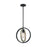 Nuvo Lighting Augusta 1 Light Mini Pendant, Black/Wood