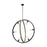 Nuvo Lighting Augusta 6 Light Pendant, Black/Wood
