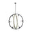 Nuvo Lighting Augusta 6 Light Pendant, Black/Wood