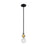 Nuvo Lighting Mantra 1 Light Mini Pendant, Black/Brushed Brass