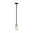 Nuvo Lighting Mantra 1 Light Mini Pendant, Black/Brushed Brass